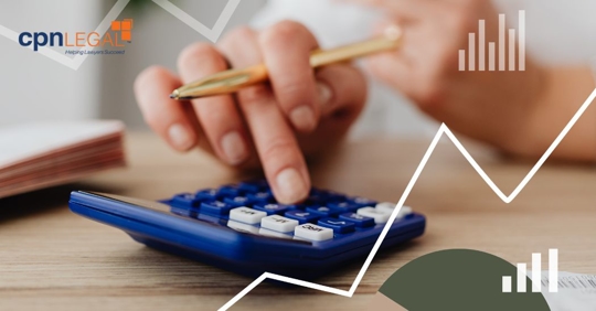 person using a calculator