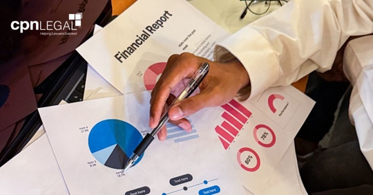 person doing financial reports